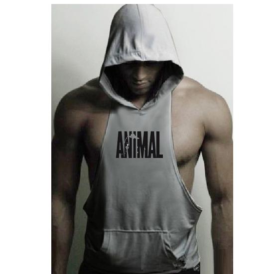 sleeveless stringer hoodie