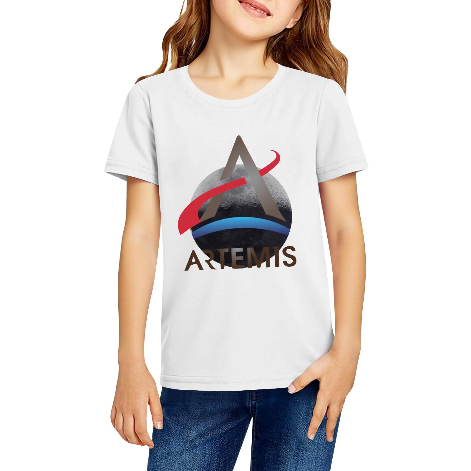 

Kids Casual Short Sleeve Graphic T Shirt Comfortable Fit Lightweight Cotton Blend Crew Neck Top for Everyday Wear 150 білий