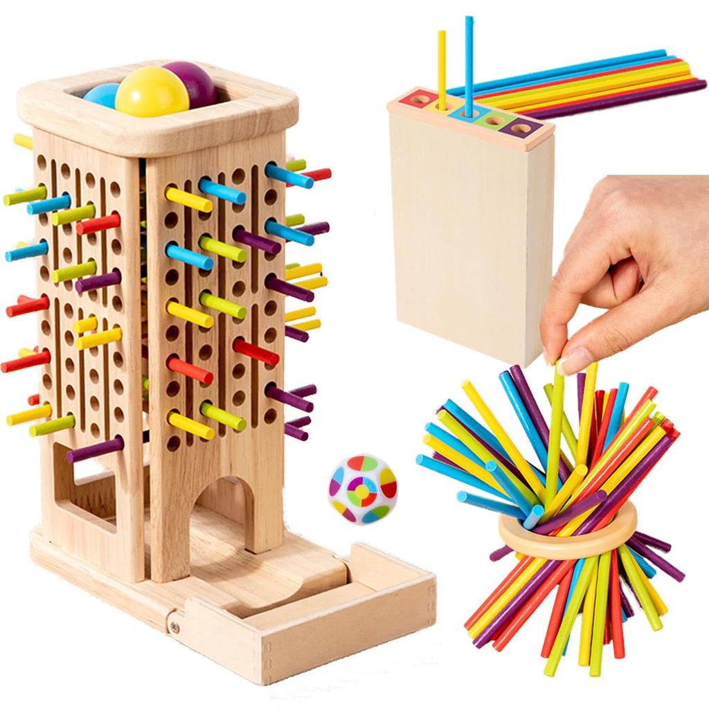 Bajoy Montessori Educational Toy for Ages and Board Balance Fun for Kids and Adults of All Table Party Large Includes Japanese Instructions 3-in-1