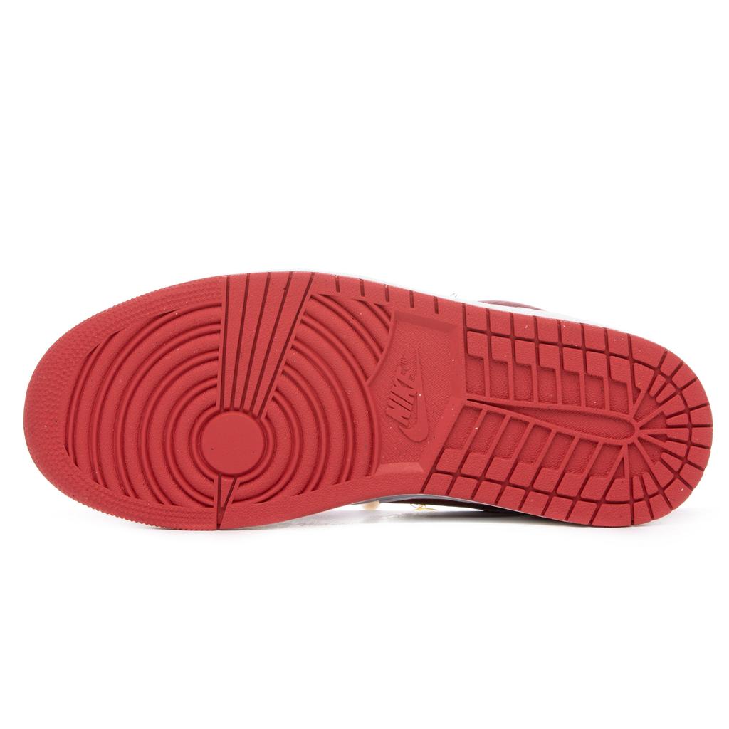 Jordan Air Jordan 1 Low Top Vintage Basketball Shoes Men's White Red Gold FJ3459-160(Team-)