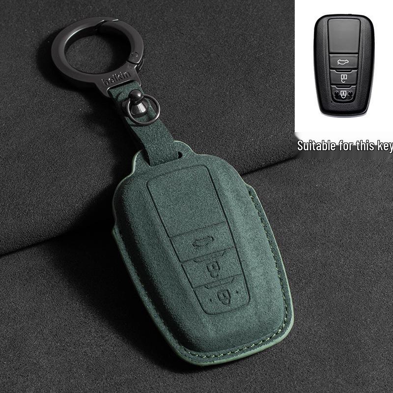 2024 Toyota Crown Highlander Suede Key Case: Three-Color Full Wrap for Men