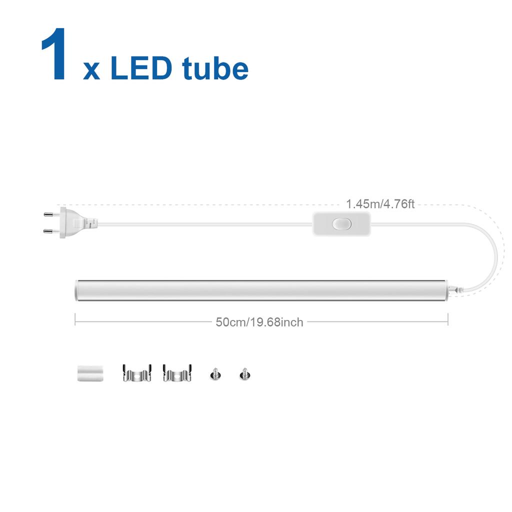 Ultrahelle LED-Unterschrankleuchte für die Küche, T5-Röhre, 50 cm, 15 W, LED-Stablampe, ersetzt LED-Leuchtstoffröhre für Schminkspiegelbeleuchtung
