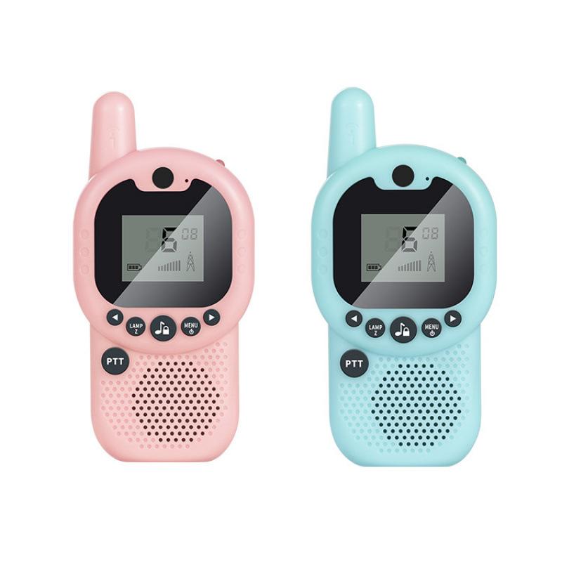 

2 шт. Детская рация Перезаряжаемая 600 мАч 3 км Радиоприемопередатчик Интерфон Детские игрушки Подарки на день рождения для мальчиков и девочек розовый/синий