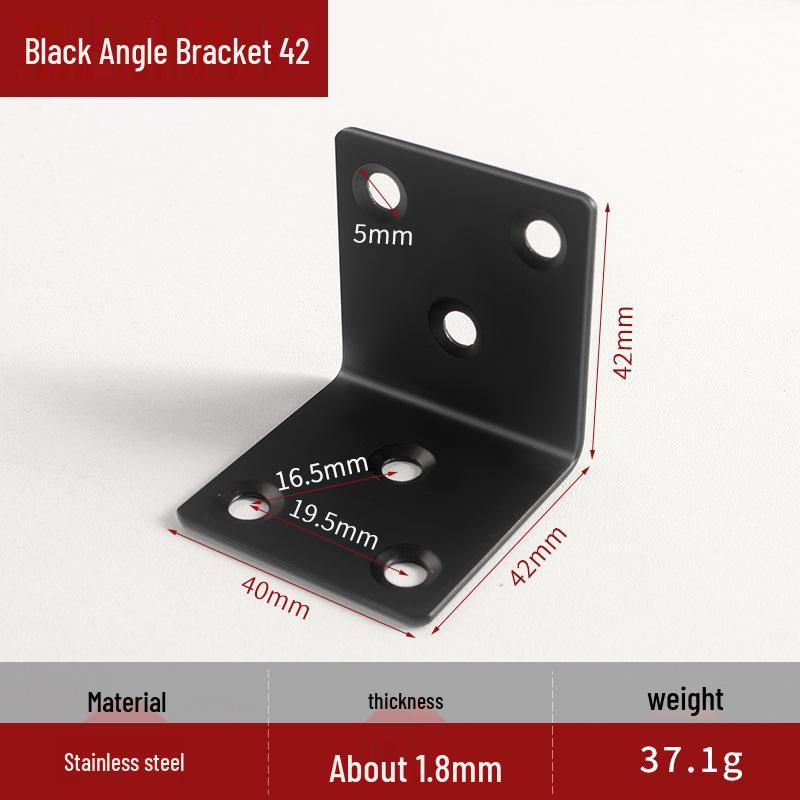 Thickened Stainless Steel 90° L-Shaped Angle Bracket for Shelf and Furniture Support