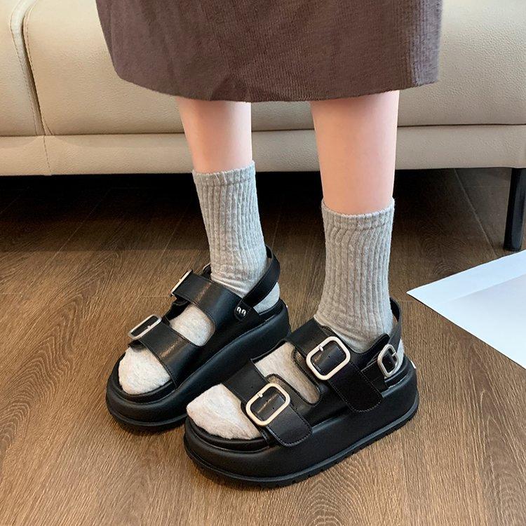 

Женские сандалии с регулируемым каблуком 35 чёрный