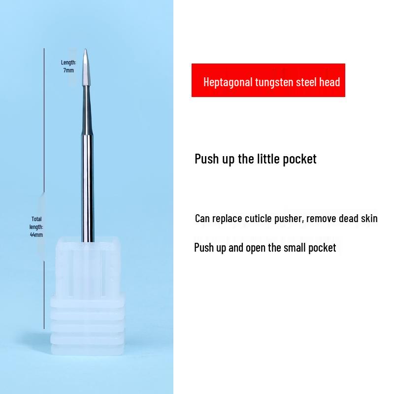 Tungsten Carbide Drill Bit with Ceramic Grinding Head for Cuticle Removal and Russian Manicure Prep