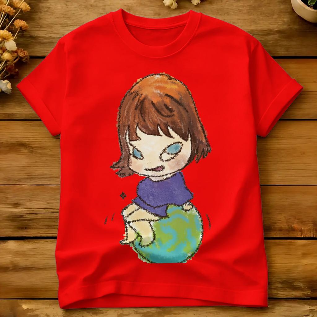 Unisex Unisex Tshirt Yoshitomo Nara Fashion Tshirts Hip Hop Summer Tee Shirt Streetwear Pure Cotton Tops Birthday Gift