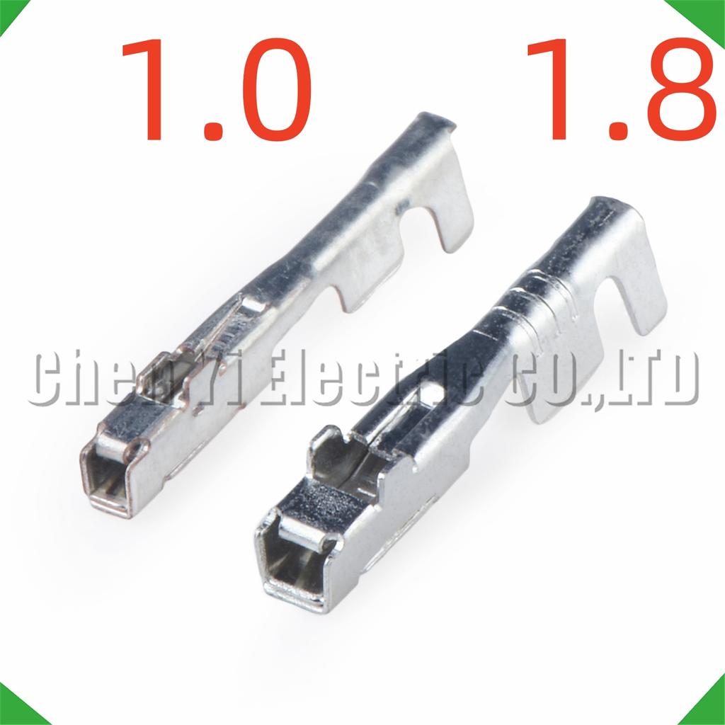 50 Pcs 1.0 1.8 mm Male or Female wire Crimp Pins For 175265-1 175269-1 Sheath Automotive Connectors Wire harness Plug