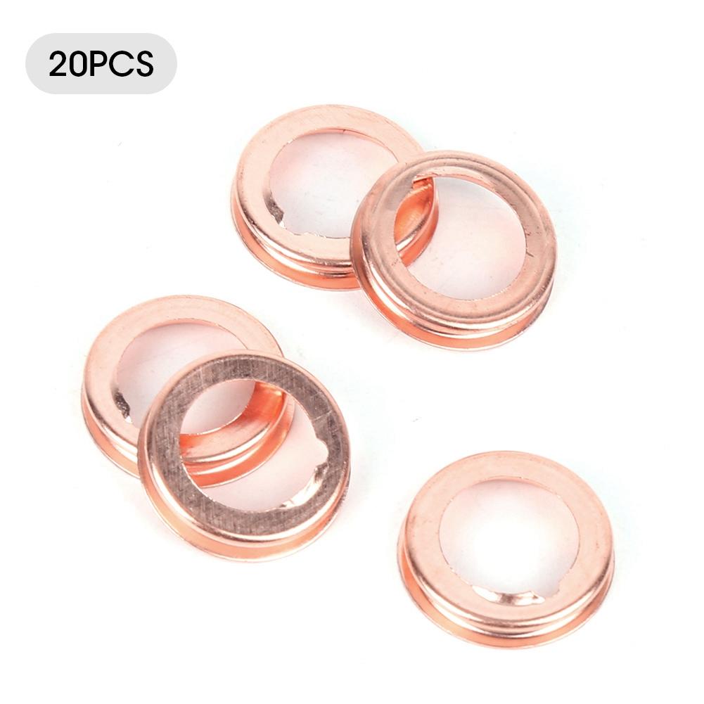20pcs Engine Oil Drain Plug Gasket Kit Metal Parts 11026JA00A Fits for Nissan