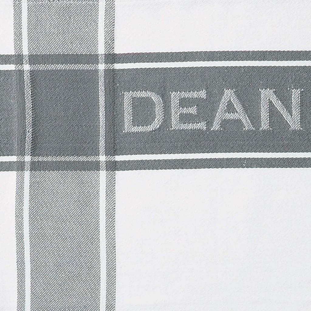 DEAN & DELUCA Prosop de ceai gri, Mare, cu buclă și logo, Prosop de bucătărie, 70x50cm