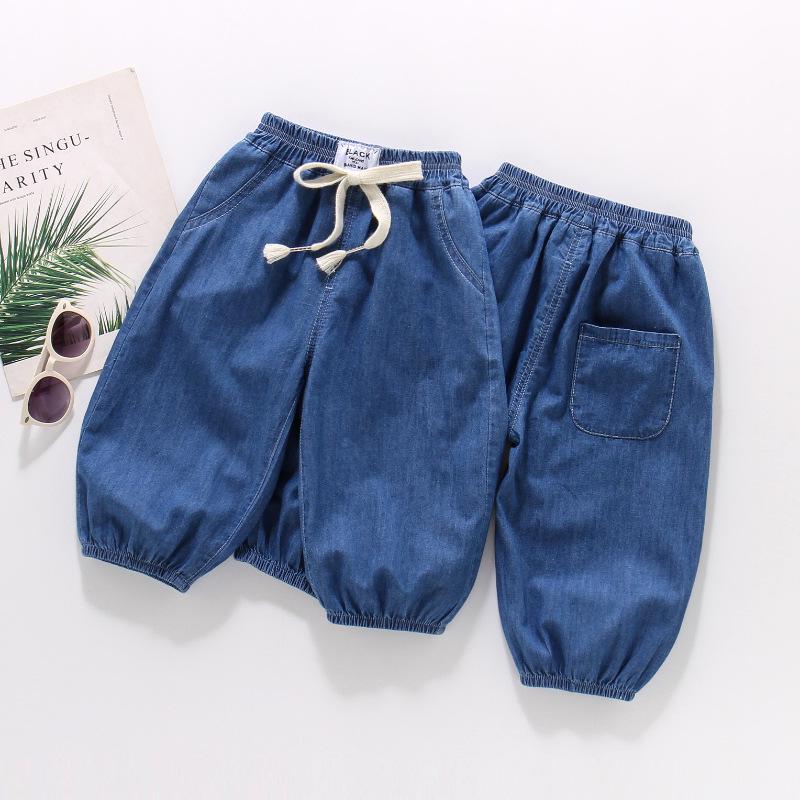 Летние брюки для детей 2026: Модные корейские повседневные брюки для девочек и мальчиков, дышащие 90cm