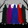 Vibrant Velvet Cloak With Hood In Multiple Colors For Halloween Festivities