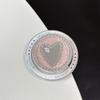 Leather Heart-Shaped Magnetic Phone Holder & Mirror with Finger Ring