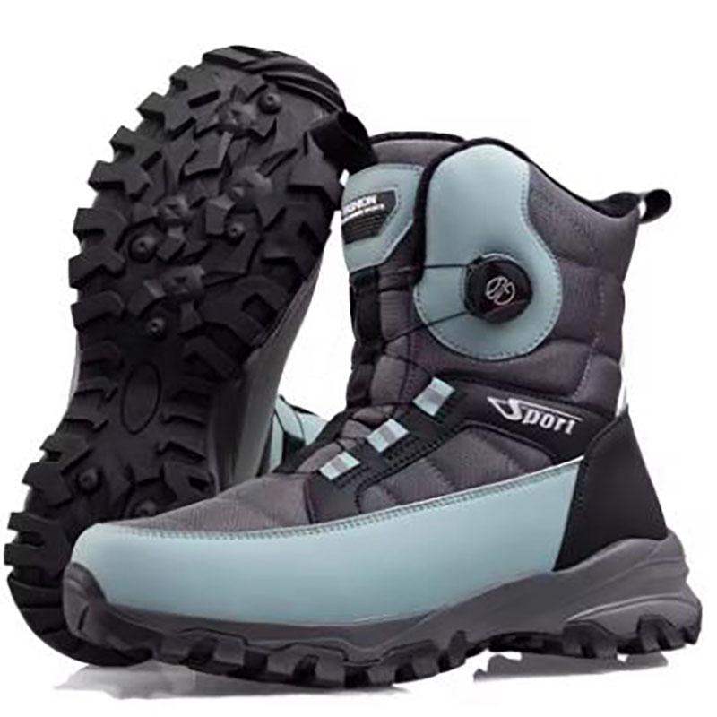 Warme Herren Schneestiefel Wasserdicht Outdoor Winter Gedrehter Knopf Herren Baumwollschuhe Mann Winter Wanderschuhe