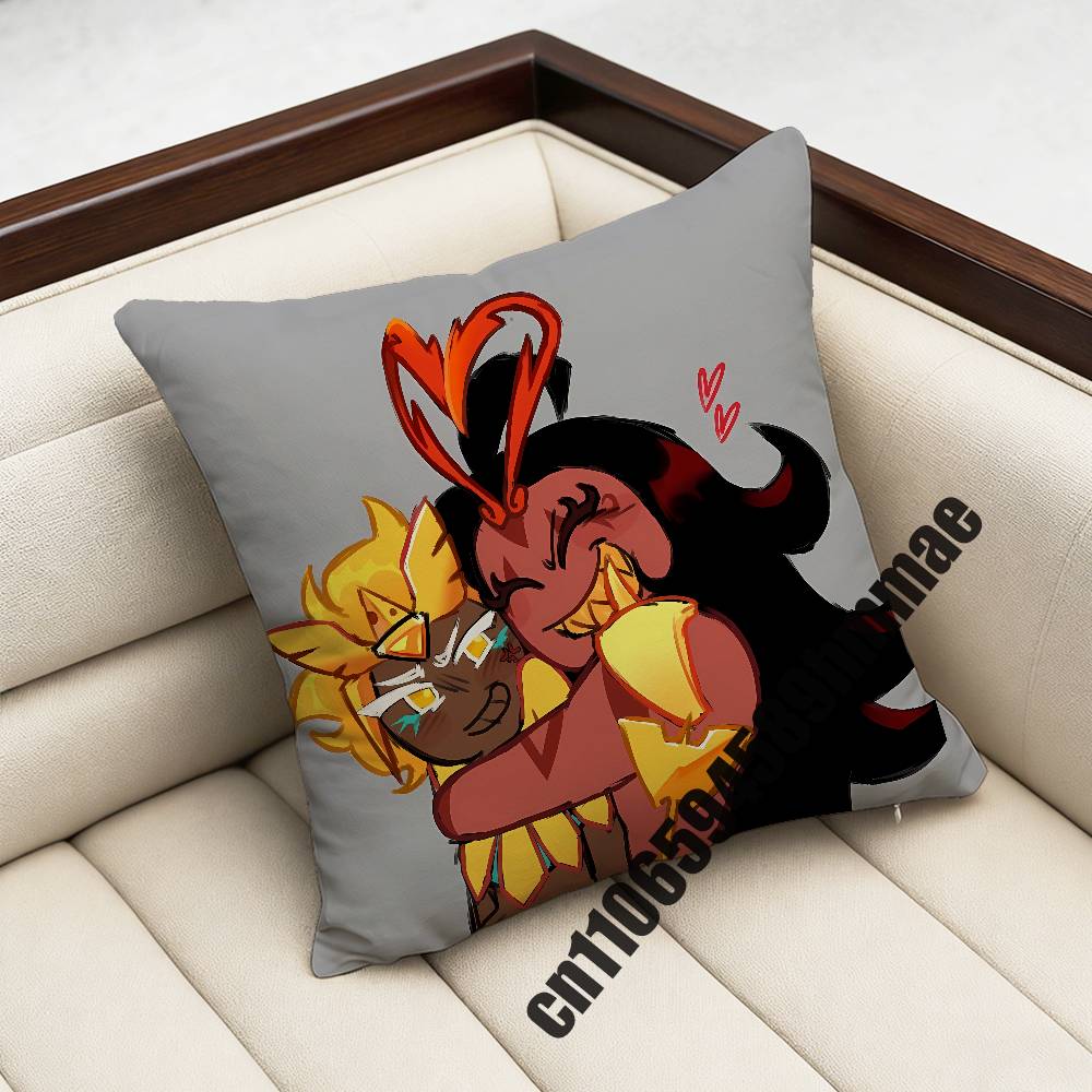 For Burning Spice CCookie Run Throw Pillow Case Sham xcm xcm Square Car Pillowcase Pad Cushion Cover