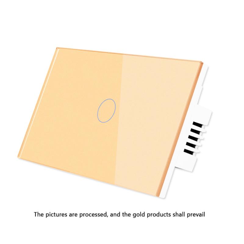 AXUS Touch Switch Wall Light Switch Luxury Crystal Tempered Glass EU US Standard Panel AC110-250V  1/2/3 Gang LED Button