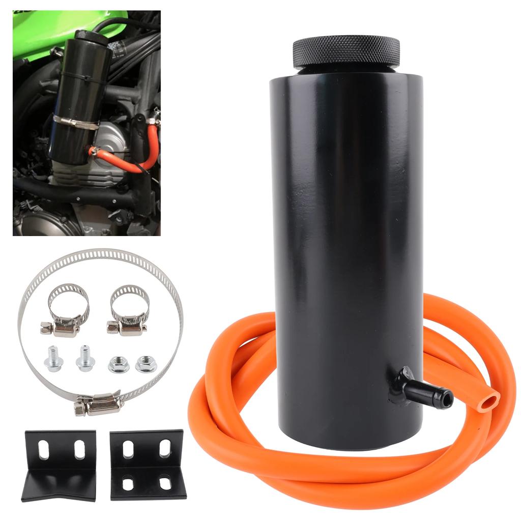 Aluminum Universal Radiator Coolant Tank 800ml, Expansion Overflow Reservoir, Cooling System, Easy to Install