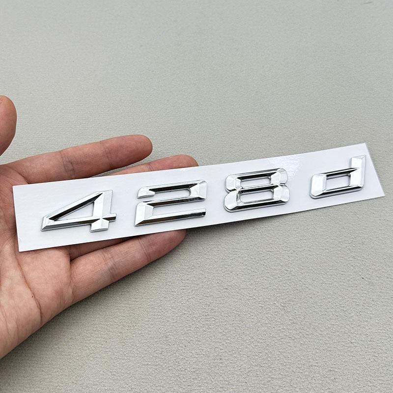 3D ABS Car Letters Logo 420d 428d Badge Sticker Rear Trunk Emblem Decals For BMW 4 Series 420d 420i F32 F36 Auto Tail Marking