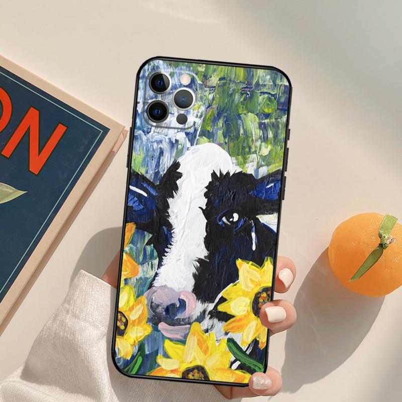 Cute Highland Cow Funda Case For iPhone 15 14 16 Pro Max 11 12 13 Pro Max Mini XR 16e 16 15 Plus Phone Cover