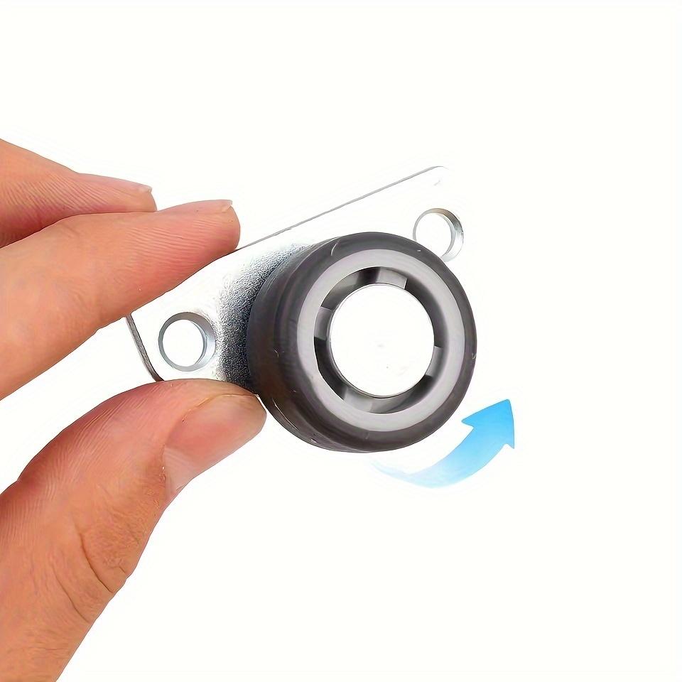 4 Stück Schubladenmöbelrollen Langlebig Leise und Leichtgängig 1,25-Zoll Stille Seitenmontierte Räder Metalloberfläche Industrielle Flachbodenrollen