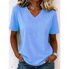 T-shirt estiva da donna Semplice Colore Unico Stampa a Fantasia Manica Corta Magliette Casual Top Stampati