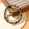 Festive Gifts Earthy Green And Brown Stone Beaded Bracelet Fashion Jewelry For Unisex Daily Wear Stylish And Easy To Match Accessory