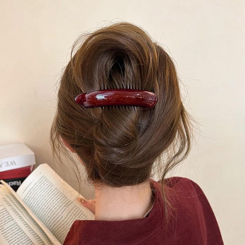 4PCS Korean style ponytail buckle twist clip hair clip, women's back of the head straight clip,  new hair accessory autumn