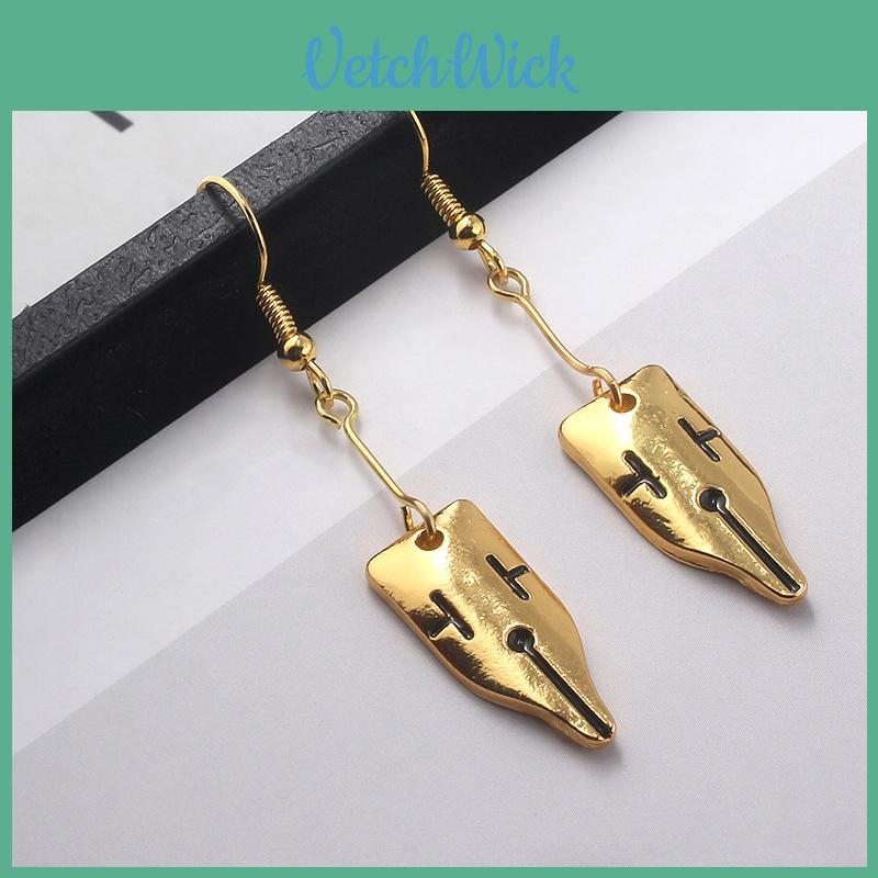 Rohan Kishibe Jojos Bizarre Adventure Alloy Earrings With Electroplated Finish For Cosplay