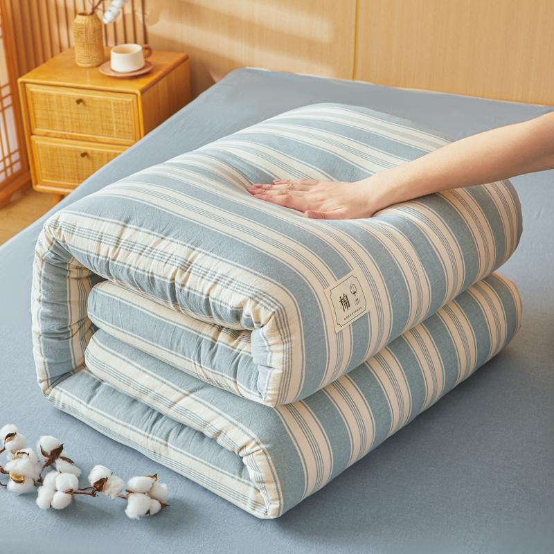 

Luxury 100% Cotton Quilt for Single Double King Queen Size Comforter Bedding Ultra Soft Autumn Winter Quilts Plaid Striped Style 150x200cm (2kg)