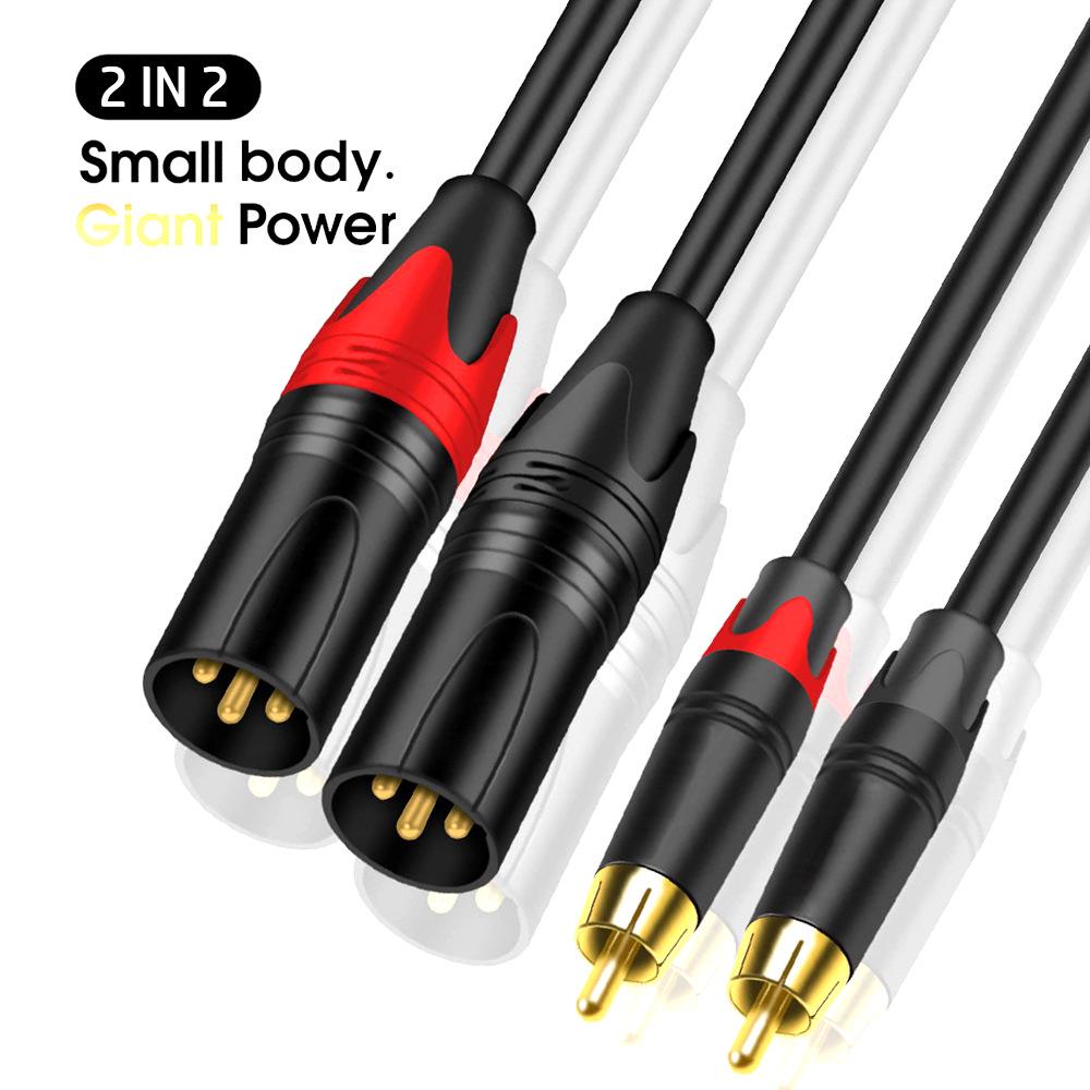 

1.5m XLR to Dual RCA Audio Cable - Dual Male XLR to Dual Male RCA Adapter 0.3m