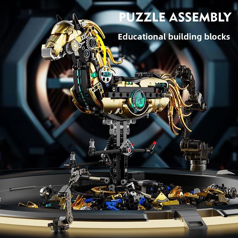 Diy Horse Mechanical Puzzle Building Blocks With Abs Plastic For Gift Kids