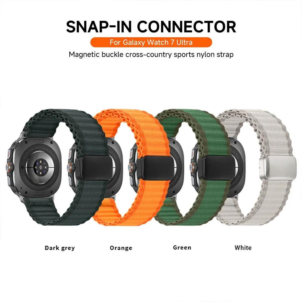 Sports Trail Loop Bands For Samsung Galaxy Watch Ultra Strap 47mm Accessories Nylon Magnetic Bracelet Galaxy Watch 7 Ultra 47 Mm