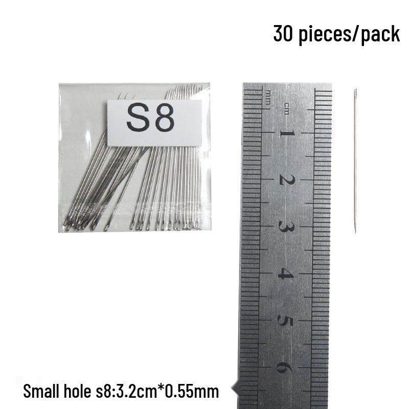 Steel Sewing Needles: Large & Small Eye, Long Needles for Quilts, Clothes, Cross Stitch, Embroidery