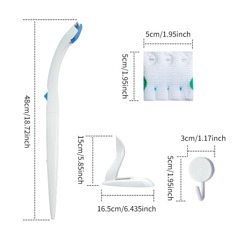 Disposable Convenient Toilet Brush Bathroom Toilet Cleaning Brush Toilet Brush Set with Refills