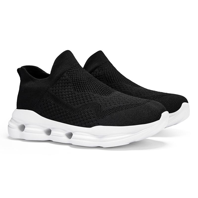 Women's Blue Black Khaki Sport Shoes Men Casual Lightweight Slip On Walking Socks Shoes Couple Jogging Sneakers