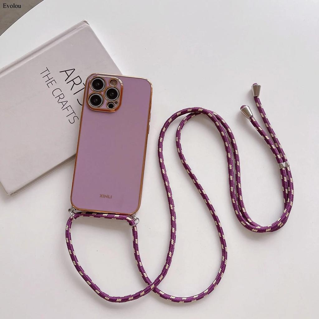 Crossbody Lanyard Plating Case For Honor 400 Pro 400 Lite Soft TPU Lens Protection Shockproof Phone Cover For Honor Power GT