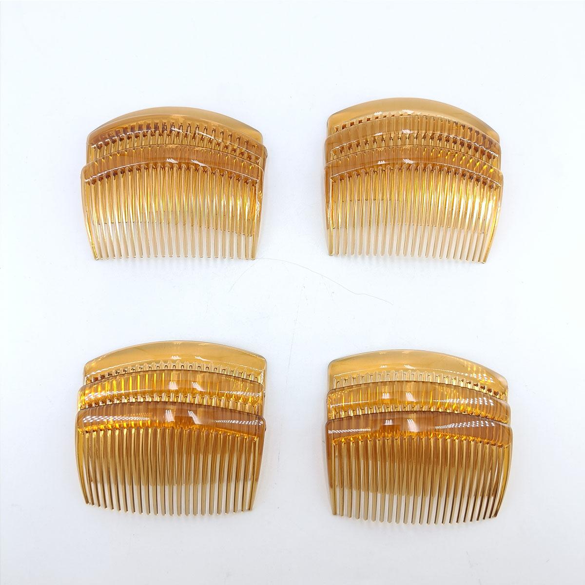 

12 шт. Пластиковая боковая расческа для волос Простая 23 зубца Аксессуары для волос Сильная фиксация Расческа для волос для женщин Девушек 3 штуки каждого из 4 цветов