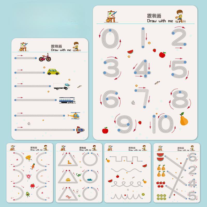 Pen Toddler Control Training Workbook Baby Magical Tracing Practice Copybook Reusable Writing Drawing Educational Picture Books