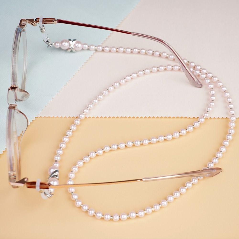thumbnail image 2 of CATIEBYE Beaded Sunglasses Chain With Imitation Pearls Eyeglass Strap For Women Secure Eyewear During Daily U 2 of 10