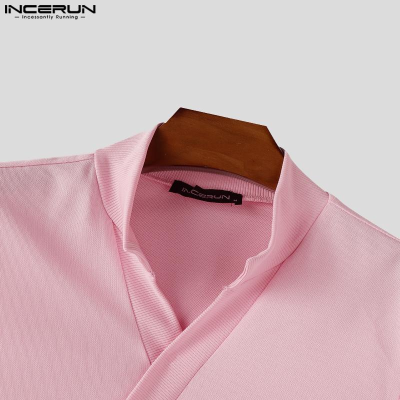 INCERUN Men Stand Neck Sleeveless Solid Casual Loose Tank Tops