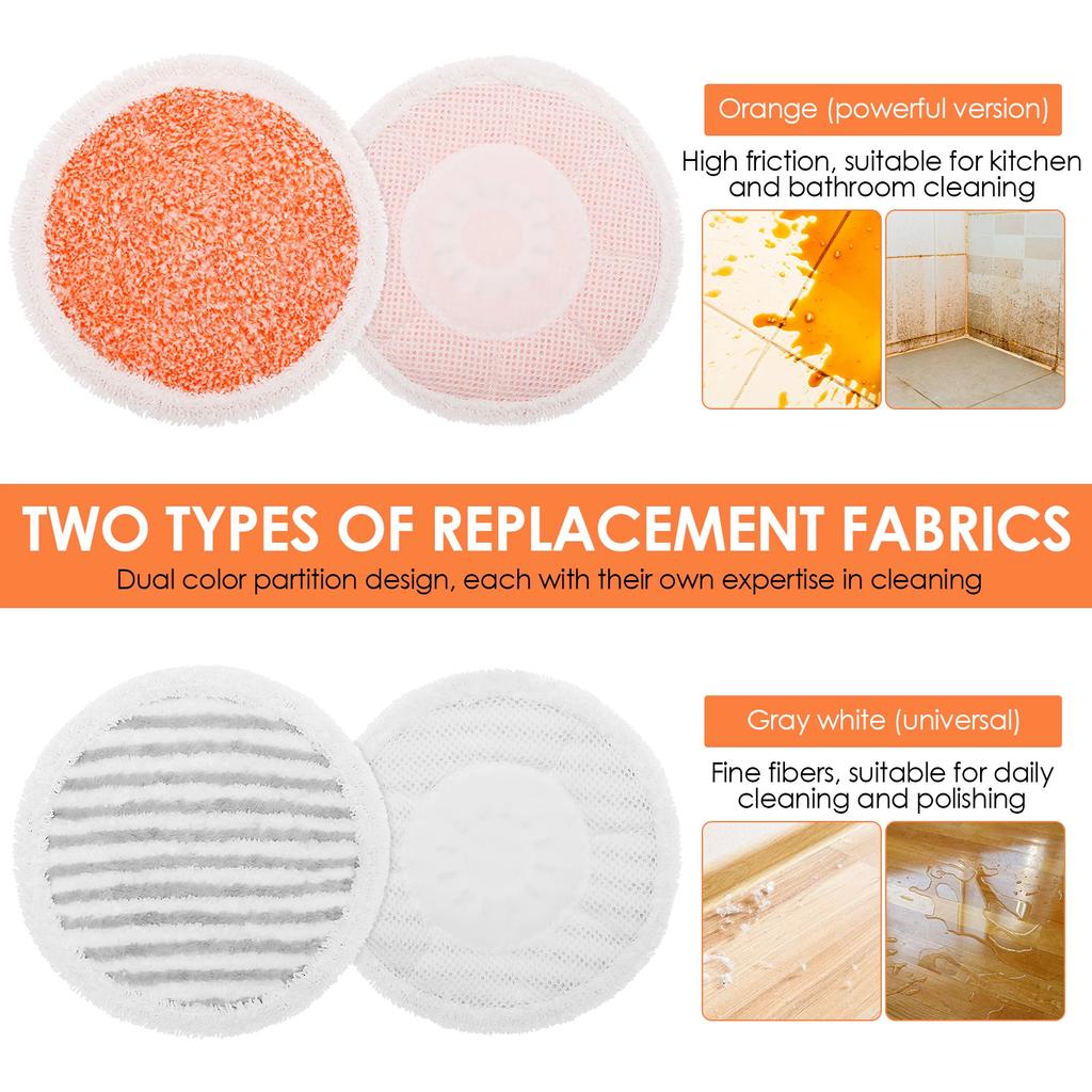 6Pcs Replacement Steam Mop Pad Reusable Steam Mop Cleaning Pad Household Cleaning Tool Accessories for S7000 S7201 S8001 S8201