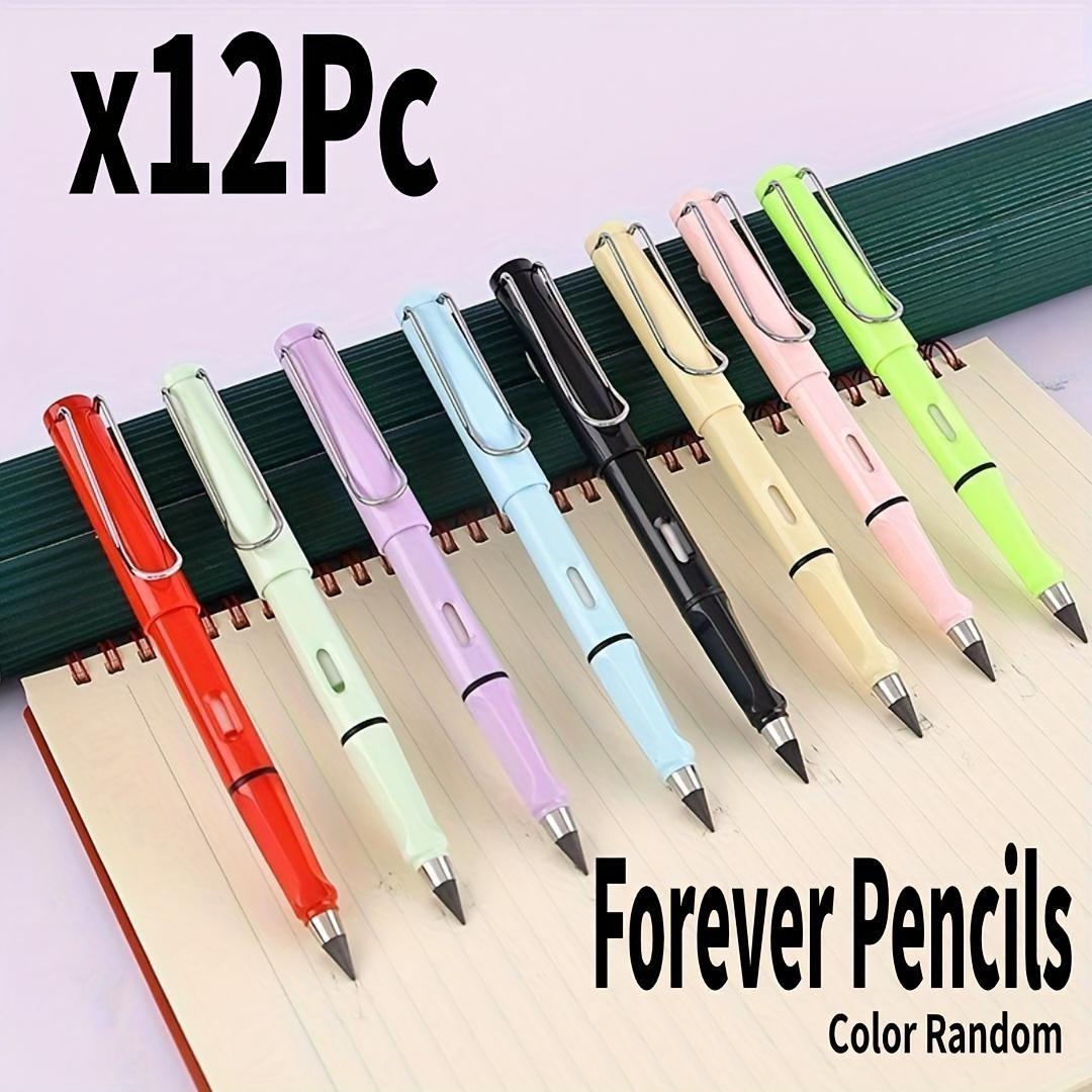 

12 шт./набор Вечные бесконечные карандаши Неограниченный карандаш Письмо Искусство Рисование Канцелярские товары Офисные принадлежности белый