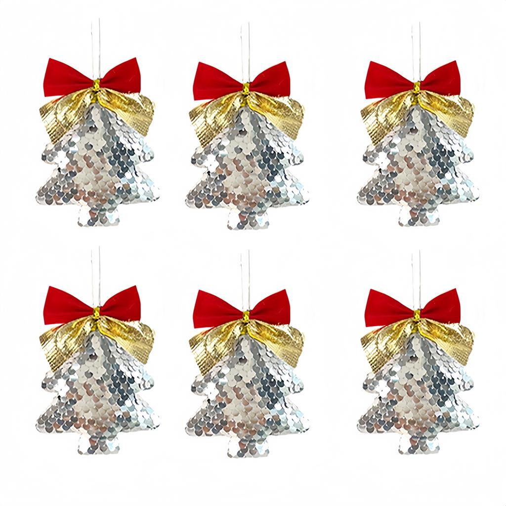Christmas Hanging Decor Glitter Christmas Ornaments Festive Displays Elegant Holiday Decorations Reflective Glitter Finish