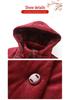 Grandma's Embroidered Velvet Hooded Jacket - Thick, Warm Cotton Padded for Middle-Aged and Elderly Women