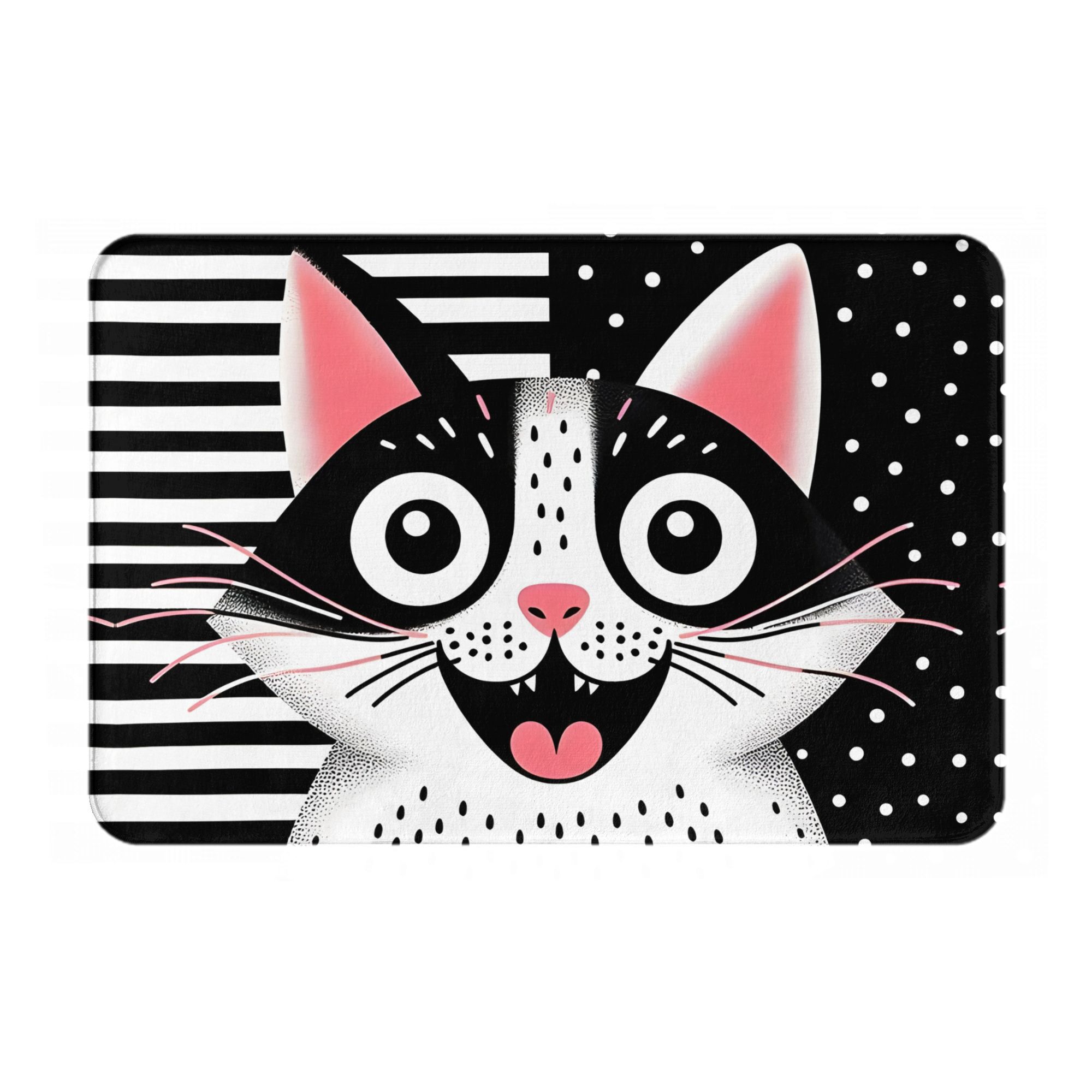 

Life Is Better with A Cat Fashionable Style Door Mat Machine Washable for Bathroom Bedroom Living Room Entrance 40cm x 60cm