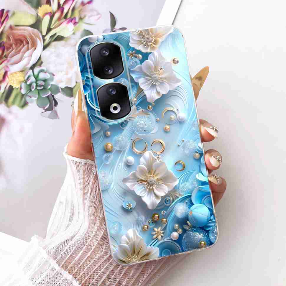 Funda para Honor 90 Pro 5G 6.78" Moda Mariposa Pintada Silicona TPU Cubierta Trasera Para Honor 90Pro 90 PRO 5G REP-AN00 Fundas para Teléfono