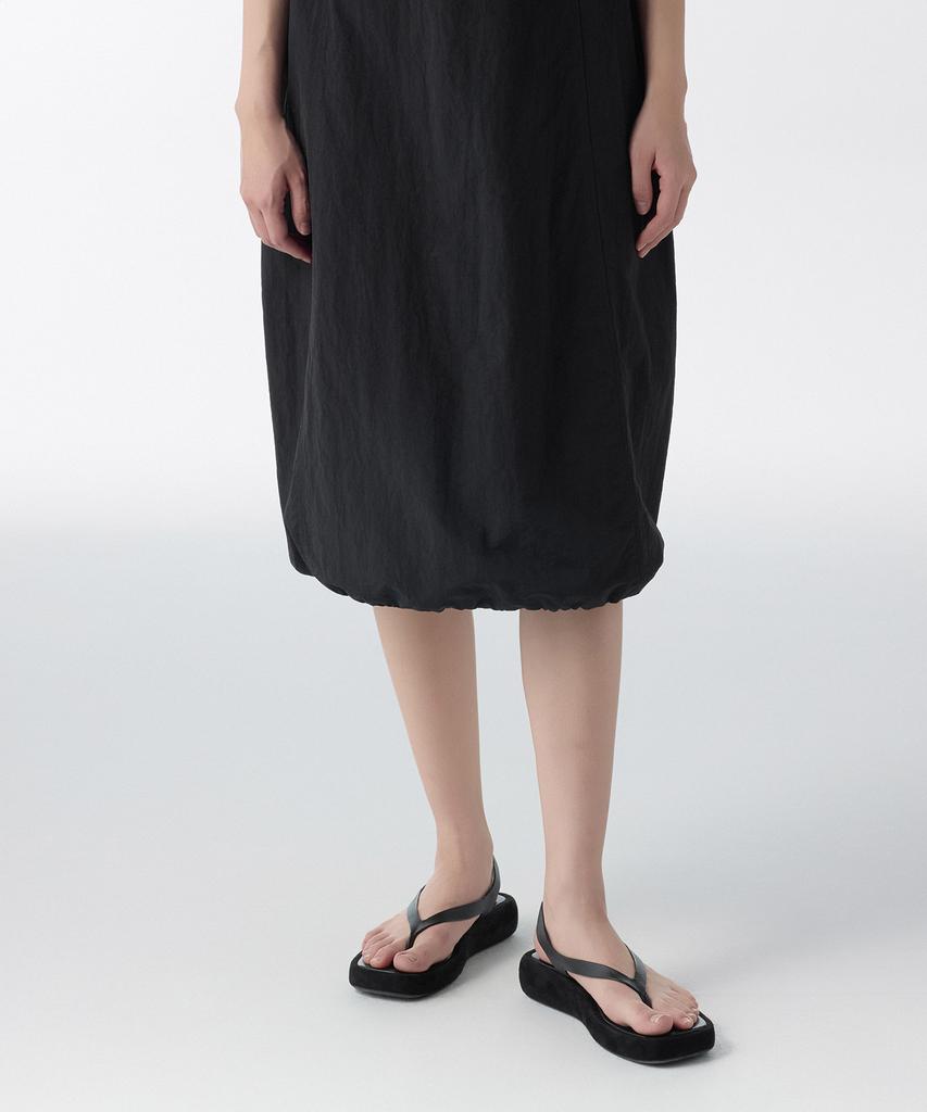Musinsa Standard Woman Women'S Nylon Cutout Long Dress [Black]