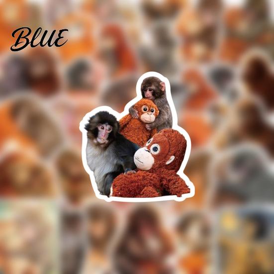 Inspirational Phrase Stickers 60Pcs Punch Monkey Cartoon Vinyl Sticker Set Fun Waterproof Laptop Decoration Decals for Laptops Water Bottles
