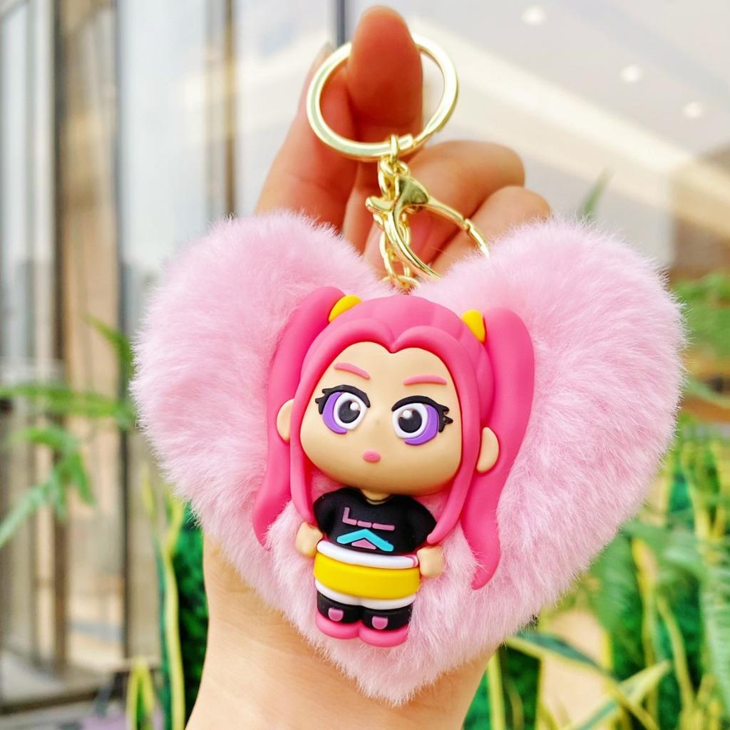 Cacciatrice di Demoni Gruppo di Ragazze Portachiavi di Peluche K-POP Popolare Gruppo di Ragazze Ciondolo Marea Gioco Periferico Ciondolo per Borsa Giocattolo di Peluche
