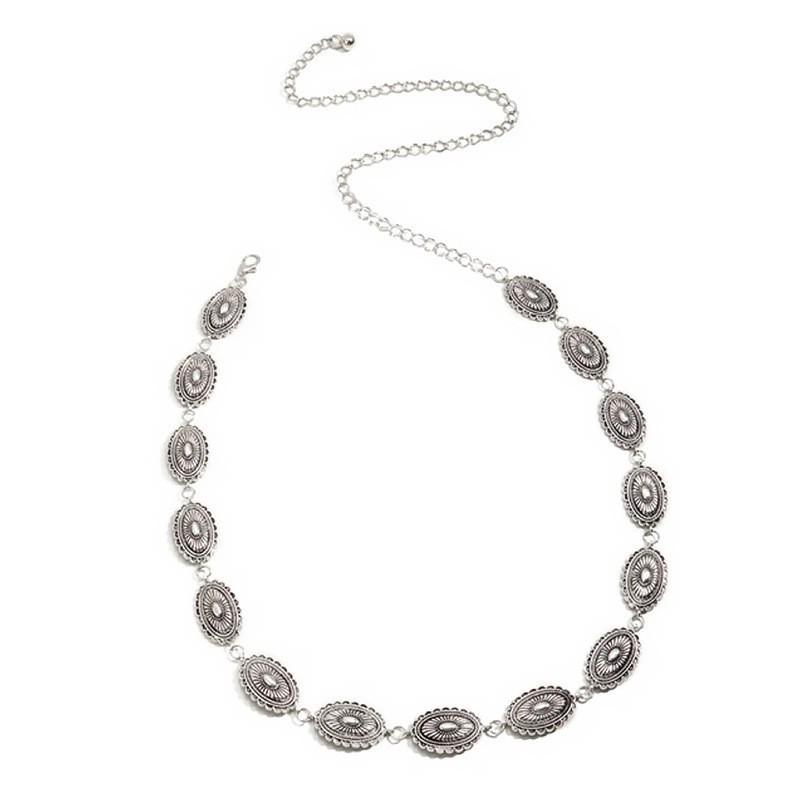 Women's Versatile Fashion Metal Waist Chain - Decorative Belt for Dresses and Sweaters